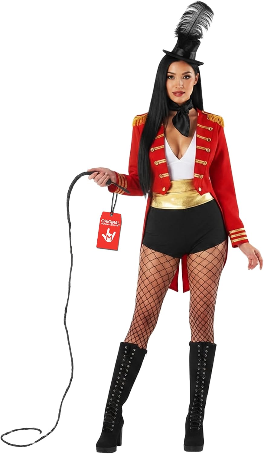 fun shack Womens Circus Ringmaster Costume, Lion Tamer Outfit for Women, Ringmaster Dress, costumes for women