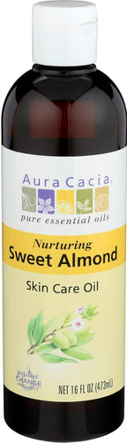 Aura Cacia Natural Skin Care Oil, Sweet Almond, 16 oz