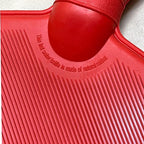 Hot Water Bottle Large Classic Non Toxic Natural Rubber Bag with Heart Red Knit Cover, 2L Pain Relief from Sore Muscle Cramps Injuries Back Pain Warm Cold Therapy, 1/2 Gallon