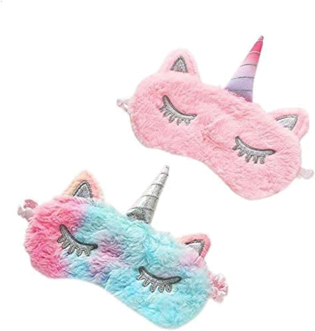 Sleep Mask for Kids, 2 Pack Kids Eye Masks for Sleeping, Girls Soft Plush Blindfold Mask, Eyes Covers for Sleeping Kids Sleeping Mask, Women Eye Protection