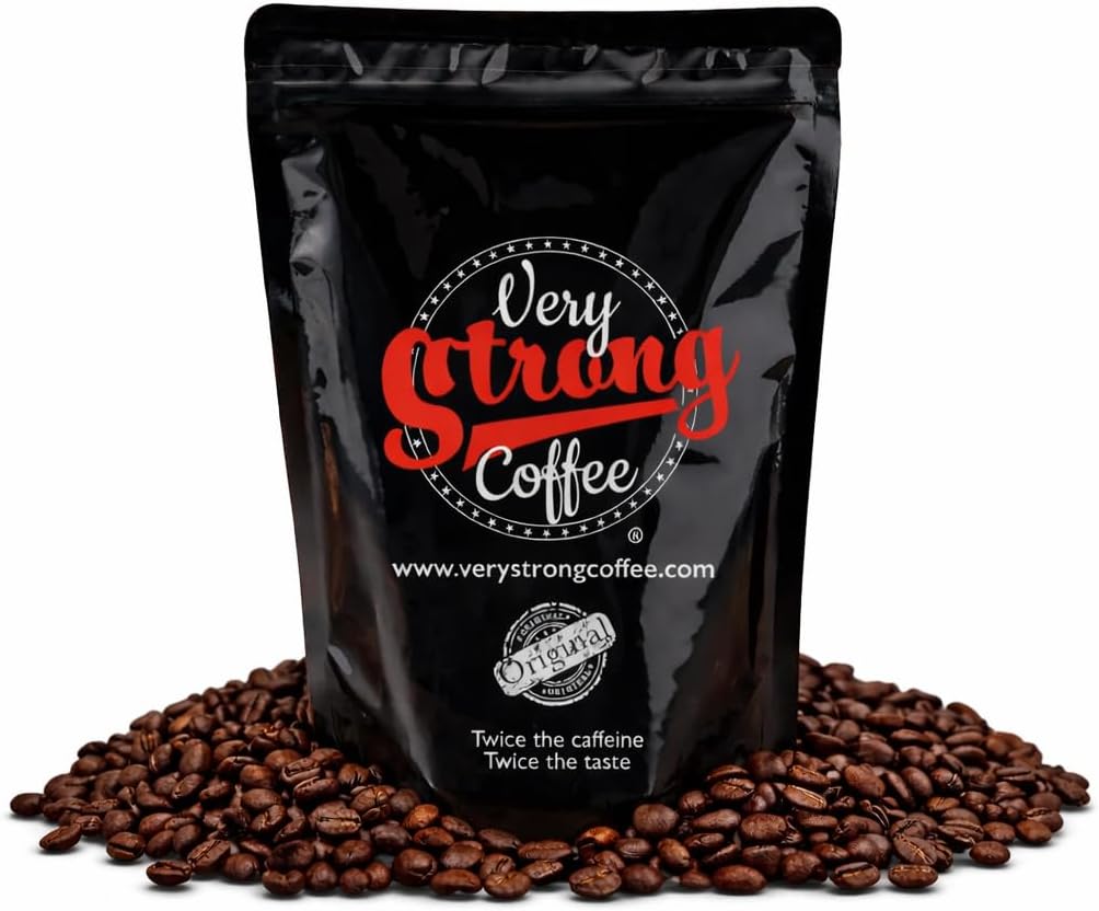 Very Strong Coffee 500g - Whole Beans - 100% ROBUSTA COFFEE - TWICE THE CAFFEINE - TWICE THE TASTE.