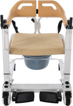Manual Hand Crank Shifting Caregiver Mobility Aid - Premium Quality Patient Transfer Machine Patient Lift Transfer Chair