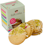Rose Pistachio Cookies- Gourmet Indian Cookies, 100% Egg-Free & Vegetarian, Handmade with Real Butter & Pistachios, No Preservatives, Authentic Flavor, 6 oz Pack