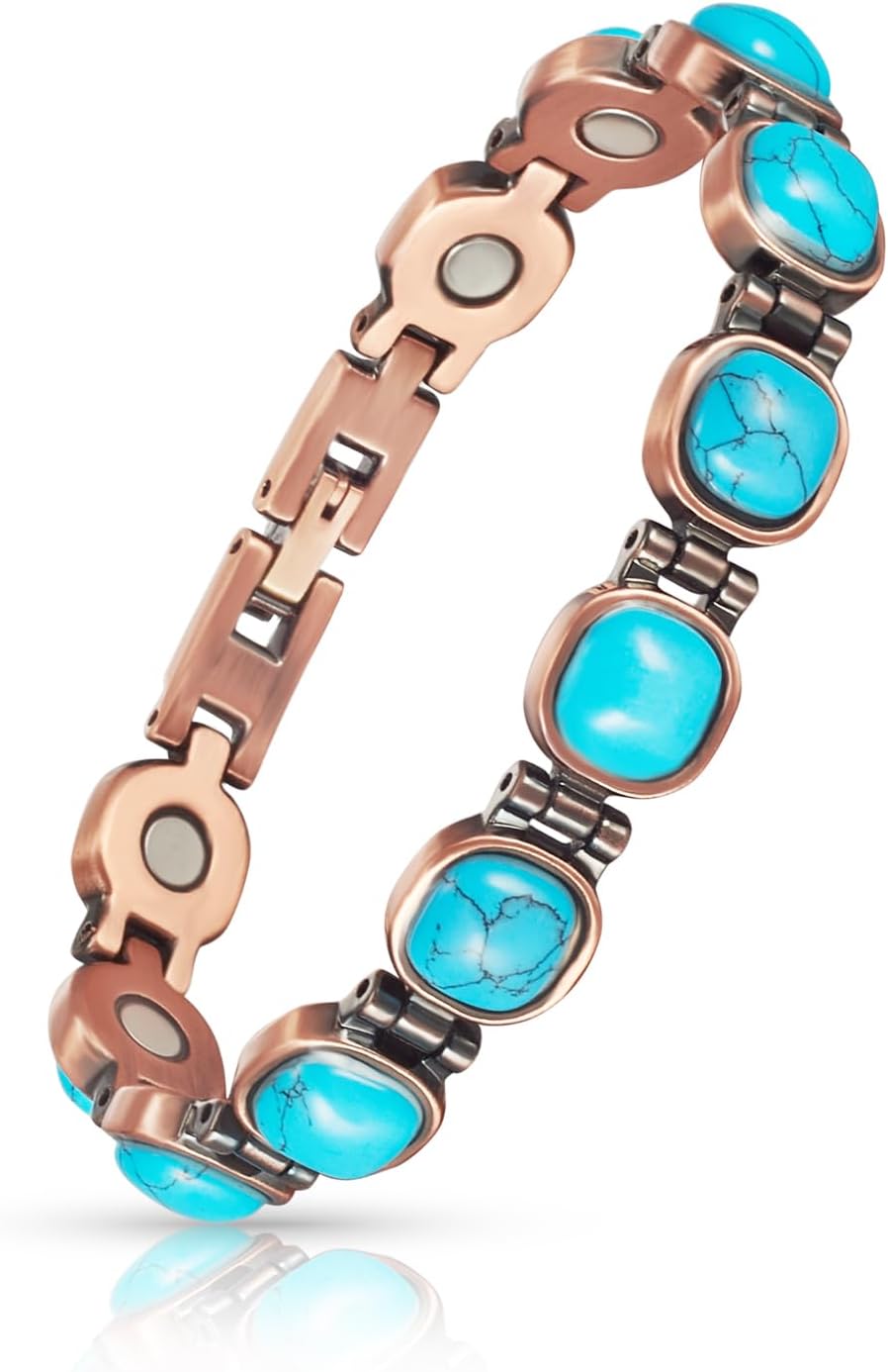 Women's Pure Copper Magnetic Bracelet with Magnet, Copper Jewelry Gift (K)