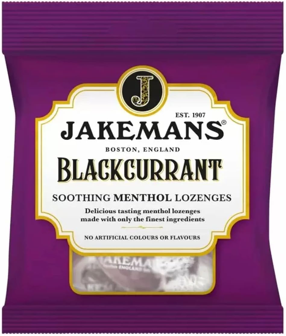 AwiaubJakemans Blackcurrant Menthol Bags 100g (Pack of 3)