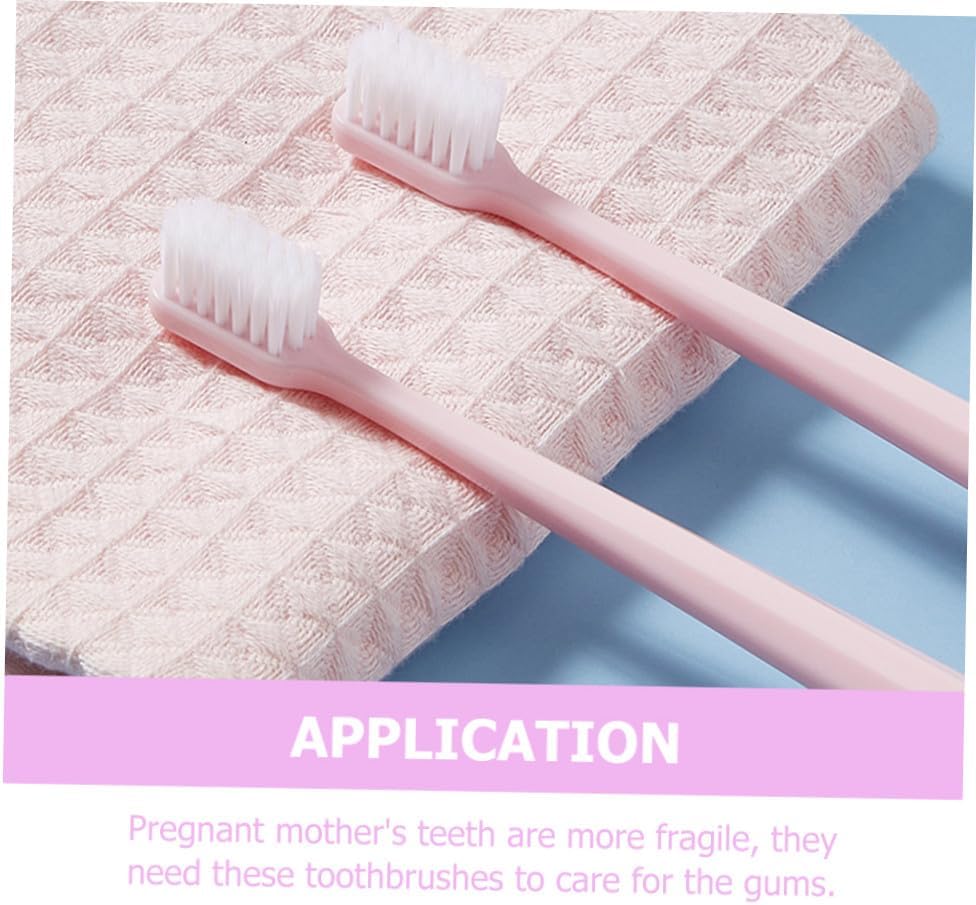 FUOYLOO Pregnant Women Toothbrush 2pcs Set Soft Bristle Manual Toothbrushes for Oral Care and Tooth Cleaning Supply Suitable for Maternal Women and Postpartum Use Random Style