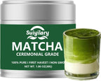 Ceremonial Grade Matcha Powder, Premium First Harvest Green Tea Powder – 100% Pure Matcha Tea, Vegan, Gluten-Free, Sugar-Free with No Additives (30g/1.06oz)