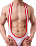 Men's Jockstrap Leotard Underwear Jumpsuits Wrestling Singlet Stretch Thong Bodysuit Comfy Touch Sexy One-Piece
