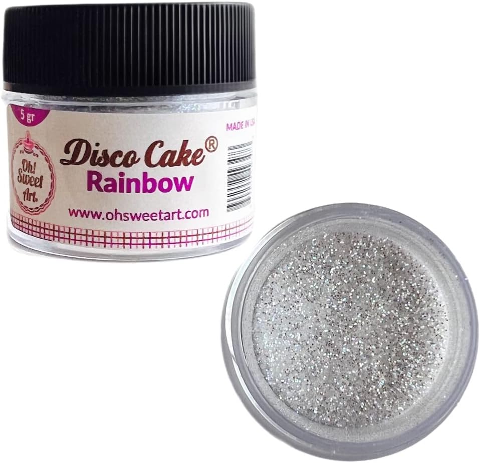 RAINBOW Disco Cake™ 5 GRAMS cakes, cupcakes, fondant, decorating, cake pops By Oh! Sweet Art
