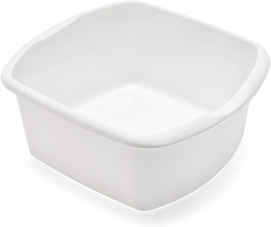 Addis 518084 Small Rectangular Washing Up Bowl, White, 8 LTR