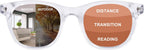Photochromic Progressive Multifocus Reading Glasses Computer Eyeglasses Transition Readers for Women