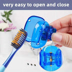 4Pack, Toothbrush Storage Clip, Travel Essential, Toothbrush Protector, Portable Toothbrush case,Toothbrush Covers, Random Color