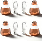 Eyebrow Hair Remover Replacement Heads with Painless Replacement Blades Compatible with Flawless Facial Eyebrow Hair Remover, Perfect for Beauty Enthusiasts Daily Use (Rose Gold, 4 Pack)