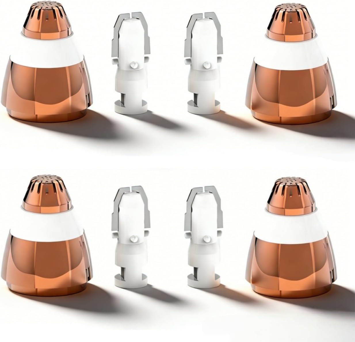 Eyebrow Hair Remover Replacement Heads with Painless Replacement Blades Compatible with Flawless Facial Eyebrow Hair Remover, Perfect for Beauty Enthusiasts Daily Use (Rose Gold, 4 Pack)