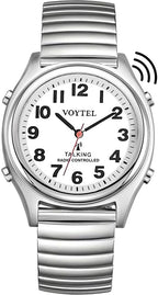Atomic American English Talking Watch Speaks Clear and Loud Time, Date and Alarm time Perfect for Senior,Visually impaired or Blind People (Mens)