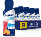 Ensure Clear Mixed Fruit Nutritional Drink | 8g Protein, 15 Vitamins & Minerals | Fat-Free | Ready to-Drink | Refreshing Taste | 10 fl oz, 12 Pack