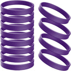 ZIQON 12 Pcs Solid Color Silicone Wristbands Blank Stretch Silicone Wristbands Colorful Rubber Bracelets for Women Men Gifts