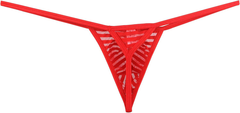 Men's See through G-string Underwear Low Rise String Thong Sexy Y-back Underpanties for Men