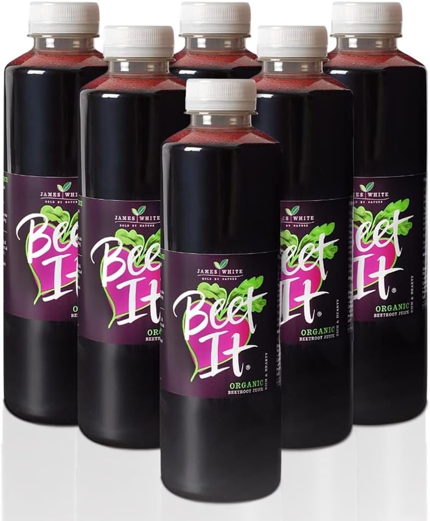 BEET IT Organic Beet Juice, 25.4 Fl.oz (6 Pack) | Non GMO, 100% Natural Organic Juice- Gluten Free, No Added Sugar, Not from Concentrate | Nutrient Packed Vegetable Juice