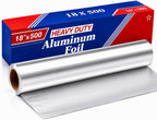 Heavy Duty Aluminum Foil Roll 18 Inch x 500 Feet, Extra Thick Commercial Grade Aluminum Foil Roll, 18x500 Foodservice Foil for Cooking, Grilling, Baking & Food Storage (1 PACK)
