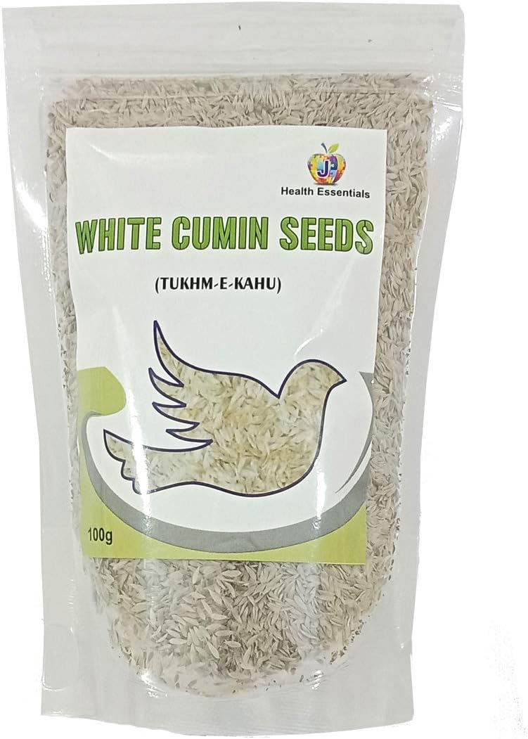 Jioo Organics White Cumin Seeds 100g tukhmekahu Seeds