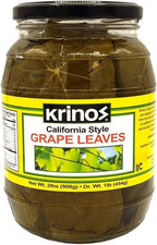 Krinos Grape Leaves in a Jar - Gourmet Leaves Premium Quality, 2 lbs (907 grams)