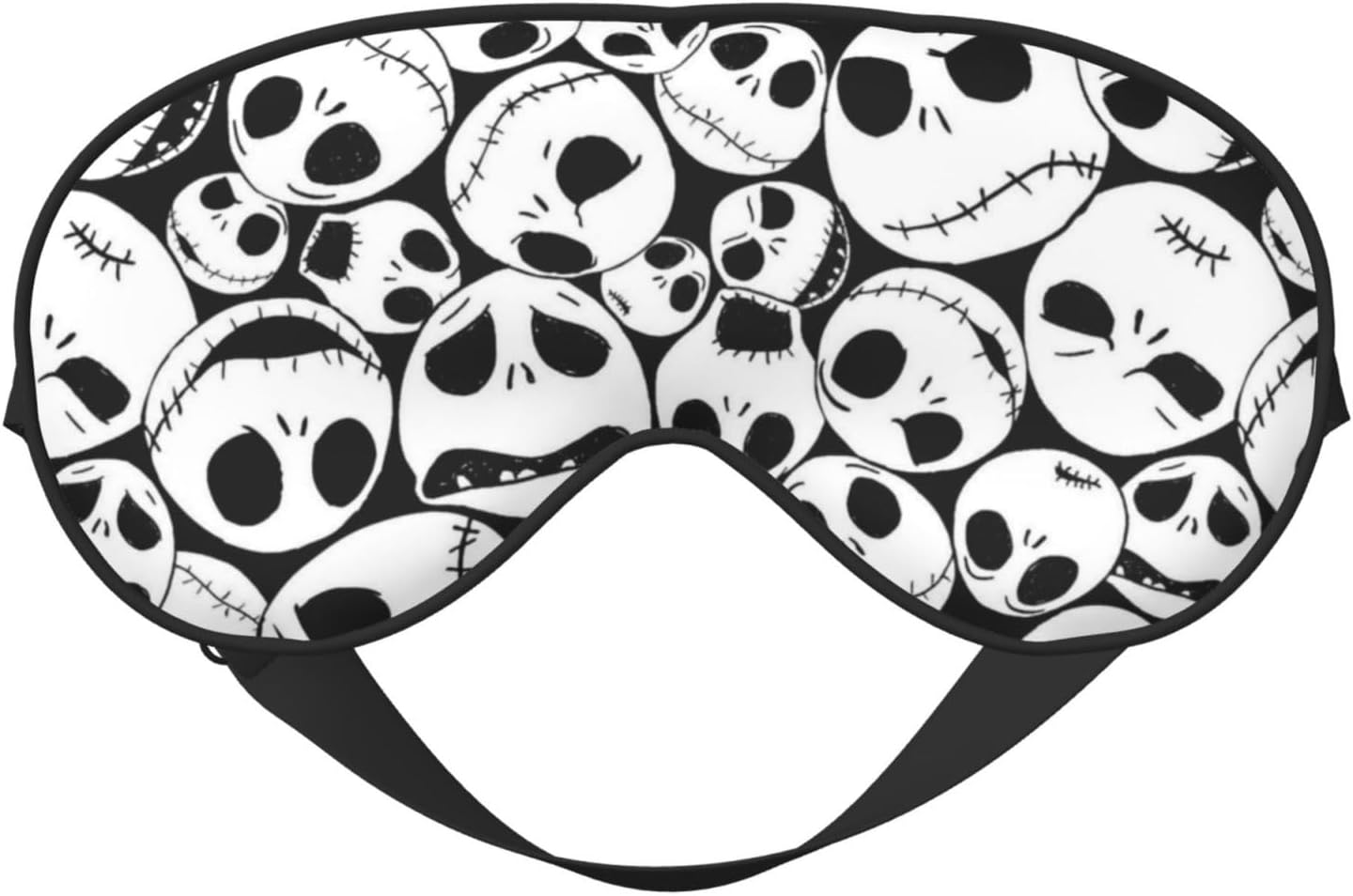 Halloween Skull Sleep Mask for Women Men, Soft and Comfortable Eye Mask with Adjustable Strap for Travel Yoga Nap Sleeping
