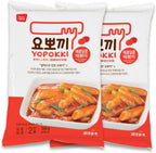 Yopokki Instant Tteokbokki Pack (Sweet Mild Spicy, Pack of 2) Korean Street food with sweet and moderately spicy sauce Topokki Rice Cake - Quick & Easy to Prepare
