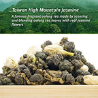 Oriarm Jasmine Oolong Tea Loose Leaf - Taiwan Oolong Green Tea Leaves with Jasmine Flowers - 100g (3.53-ounce)