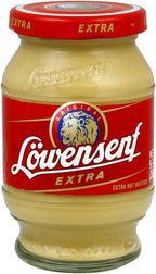 Lowensenf Mustard in Jar, Extra Hot, 9.3 Ounce