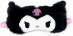 Kawaii Anime Plush Sleep Eye Mask, Cute Cartoon Animal Blackout Sleeping Eye Cover for Girls Women Kids (Kuro)