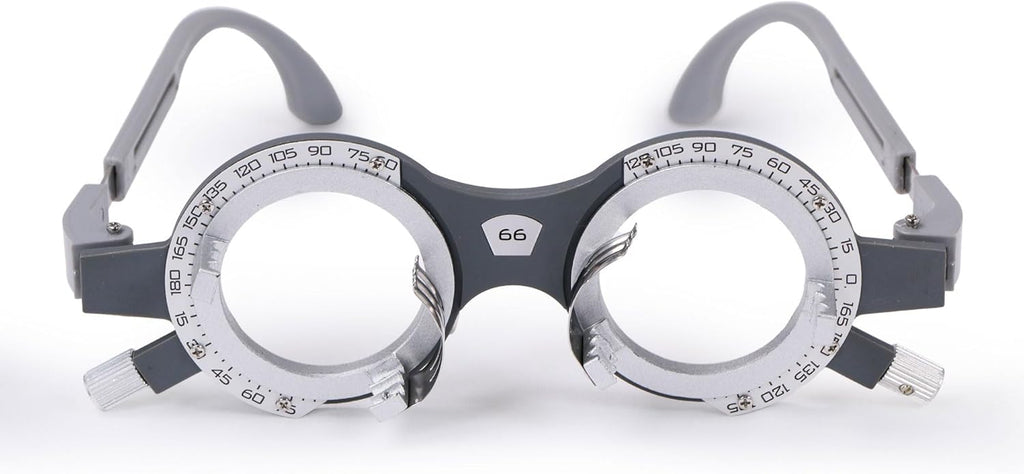 Optical Trial Lens Frame Fixed PD 66mm Optometry Frame with Adjustable Temple Arms - Suitable for Optometrists
