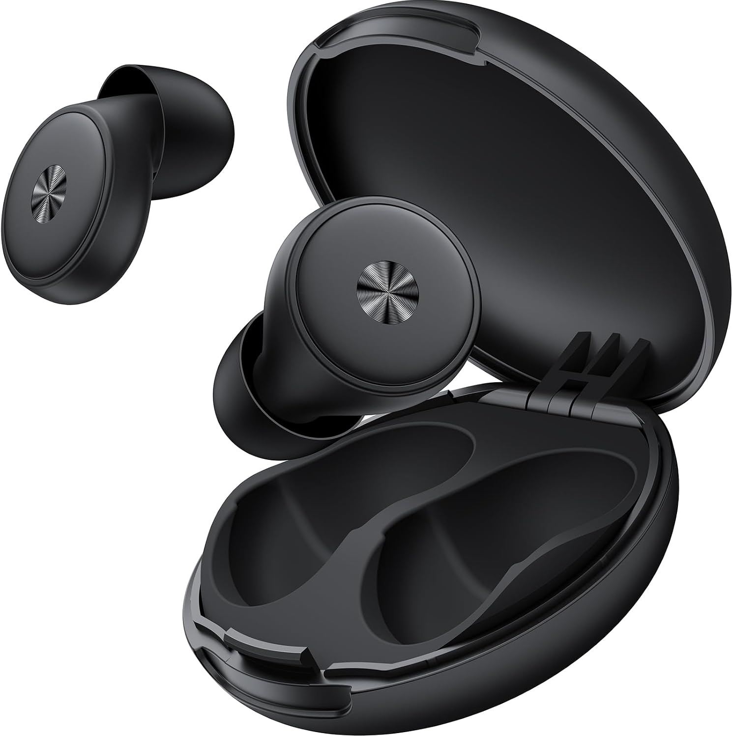 Ear Plugs for Sleeping 45dB Noise Cancelling Ear plugs, Soft Reusable Earplugs for Noise Reduction, Hearing Protection Earplugs for Concert, Travel, Side Sleeper, Focus, Snoring with 8 Tips&Case Black