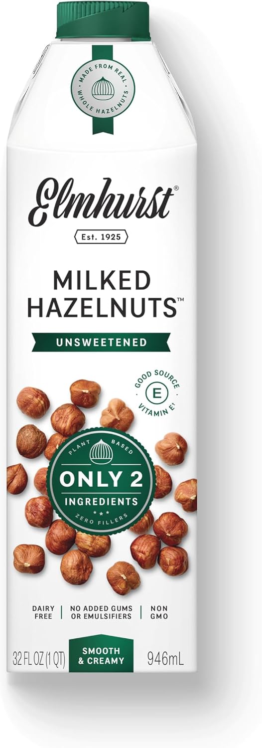 Elmhurst, Milk Hazelnut Unsweetened, 32 Fl Oz