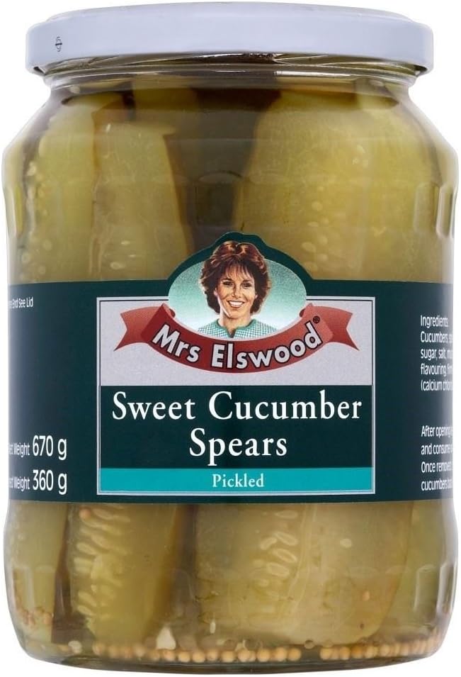 Mrs Elswood Sweet Cucumber Spears (670g) - Pack of 6