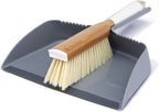 Full Circle Clean Team, Brush & Dustpan Set, White & Grey