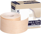 MEDSTOCK Non-Woven Fabric, Beige Fixer Roll, 2" x 11 yds, 1 Roll, Wound Care, Adhesive Dressing Tape, Medical Device Securer, Flexible and Soft, Stable and Dependable, Increases Patient Comfort