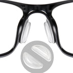 Eyeglass Nose Pads, Comfort Soft Silicone Glasses Nose Pad, Anti-Slip Heighten Air Chamber Glasses Grips for Eyeglasses and Sunglasses, with Sticky Backing (10 Pairs, Clear)