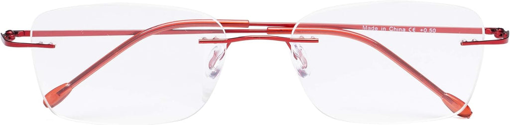 CessBlu Rimless Reading Glasses Design Readers for Women Men