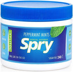 Spry Xylitol Peppermint Sugar Free Candy - Promote Oral Health, Increase Saliva Production, Stop Bad Breath, Non-GMO, Gluten-Free, 240 Count (Pack of 2)