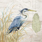 IHR Ideal Home Range Cocktail Napkins Disposable 3-Ply Paper Party Napkin Pack, 5" x 5", Blue Heron On Grass, 20-Count