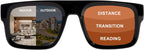Oversized Progressive Reading Glasses, Photochromic Multifocal Readers for Men & Women with Spring Hinge