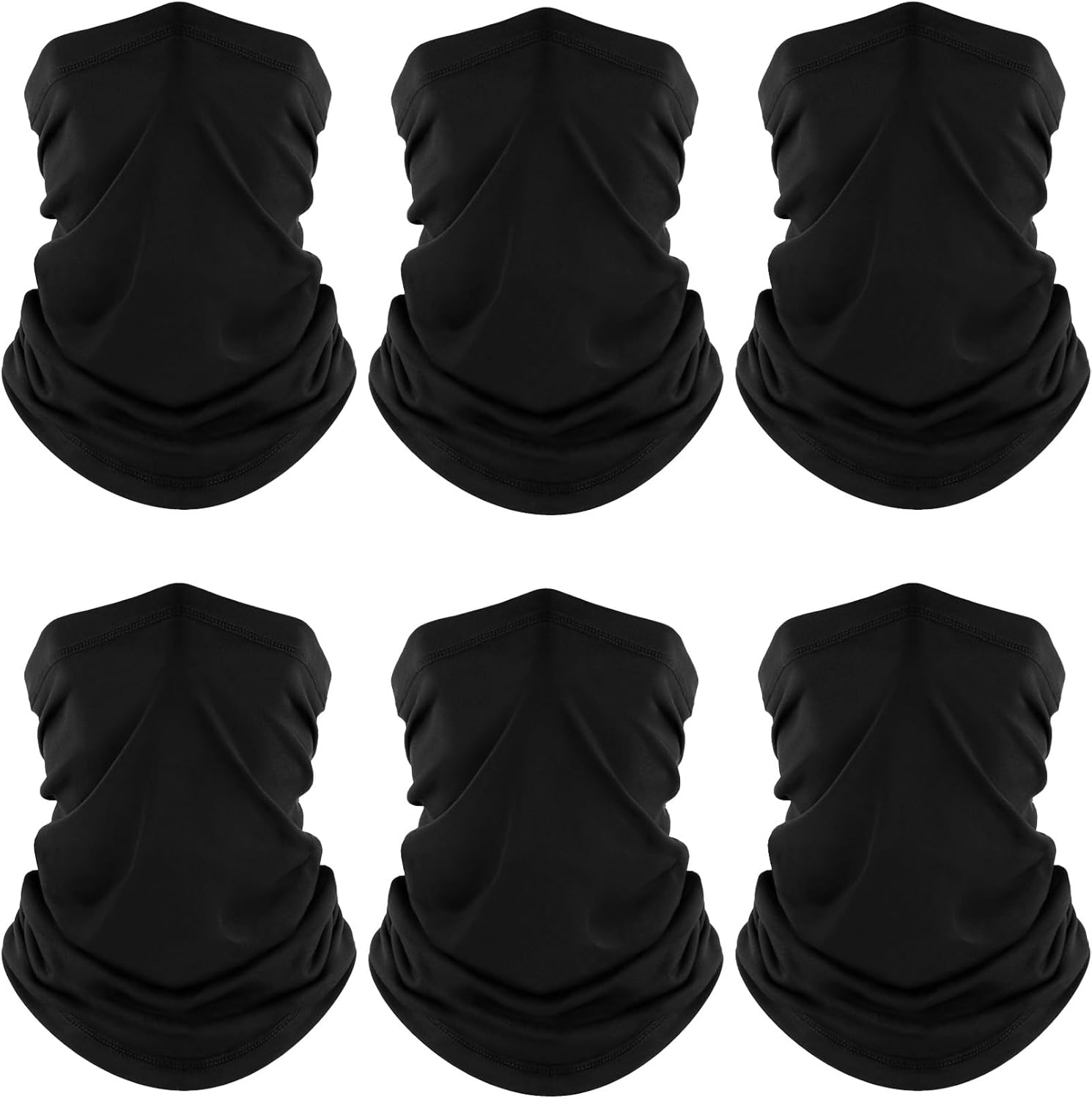 Fuinloth Neck Gaiter, 6 Pack Cooling UV Protection Bandana Face Mask Gator Scarf for Men Women