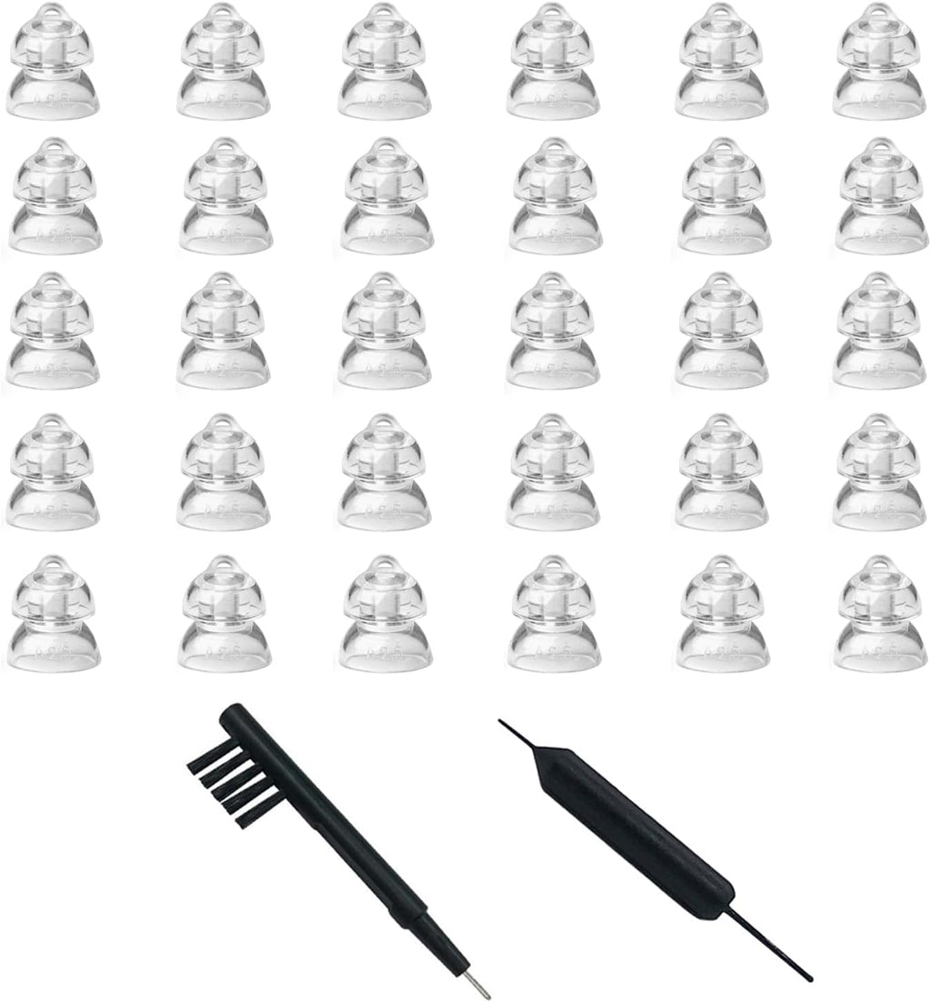 MiniFit Power Domes for Oticon Hearing Aids - 6mm Replacement Domes for Oticon Mini RITE Hearing Aids with Cleaning Brush Tools Kit and Carry Case (6mm)