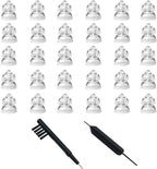 MiniFit Power Domes for Oticon Hearing Aids - 6mm Replacement Domes for Oticon Mini RITE Hearing Aids with Cleaning Brush Tools Kit and Carry Case (6mm)