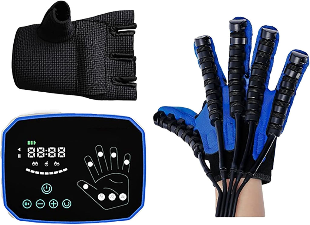 Rehabilitation Robot Gloves, Upgrade 5 Fingers are Trained Individually, LCD Display Touch Keys, AI Smart Chip, Stroke Hemiplegia Training Equipment(Size:XL Code,Color:Right Hand)