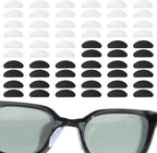 30 Pairs Glasses Nose Grips Non Slip, Soft Adhesive Glasses Anti Slip D-Shaped Silicone Nose Pads for Eyeglasses Sunglasses Reading Glass (Transparent and Black, 1 mm)