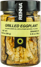 Renna, Grilled Eggplant, Roasted Marinaded Eggplants preserved in oil,10.58 oz, A Taste of the Mediterranean, Crafted in Italy, Renna Delights, Product of Italy