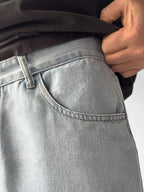 Baggy Hip Hop Jeans for Men Wide Leg Skater Denim Pants Casual Loose Fit Long Trousers