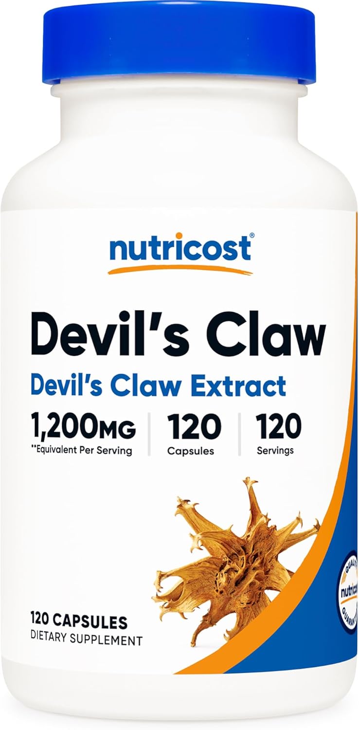 Nutricost Devils Claw Extract 120 Capsules for 120 Servings Per Bottle - Vegetarian, GMO Free and Gluten Free